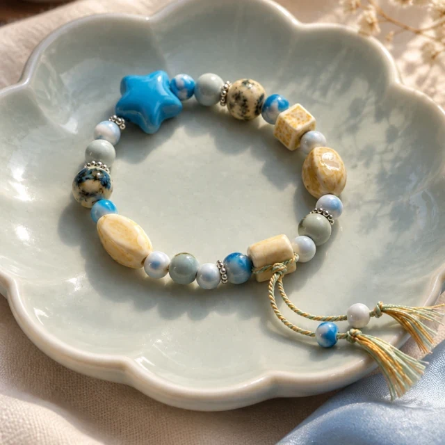 Blue White Star Bracelet