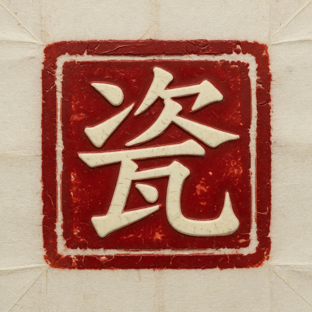 Qingci porcelain seal