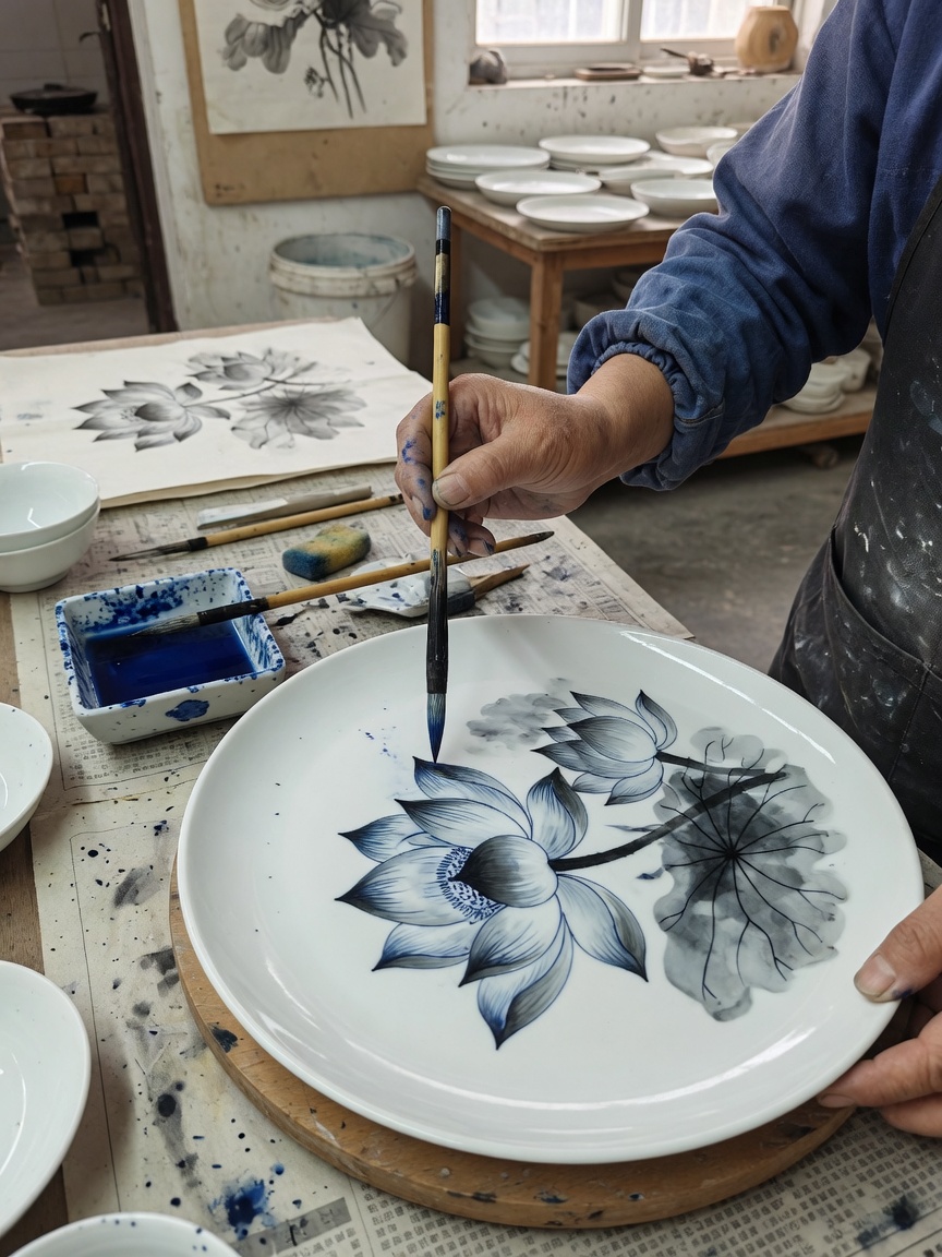 Underglaze Blue Painting