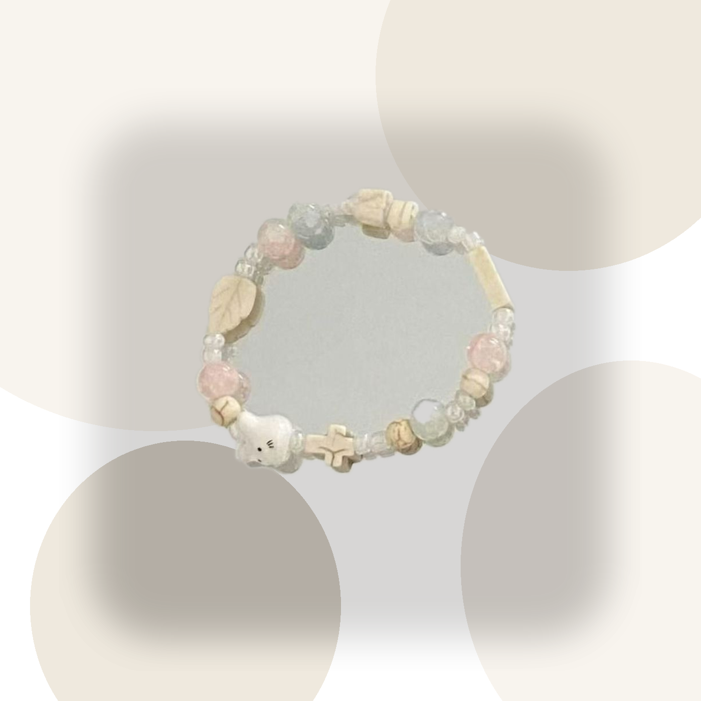 Jingdezhen Macaron Bunny Star Ceramic Bracelet