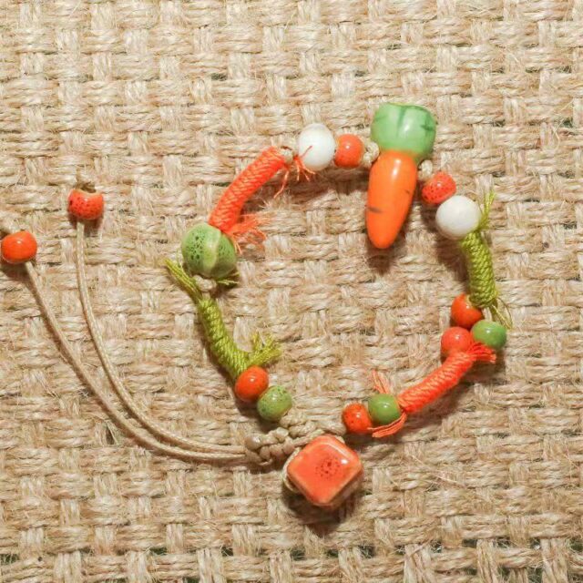Jingdezhen Carrot Garden Ceramic Cord Bracelet