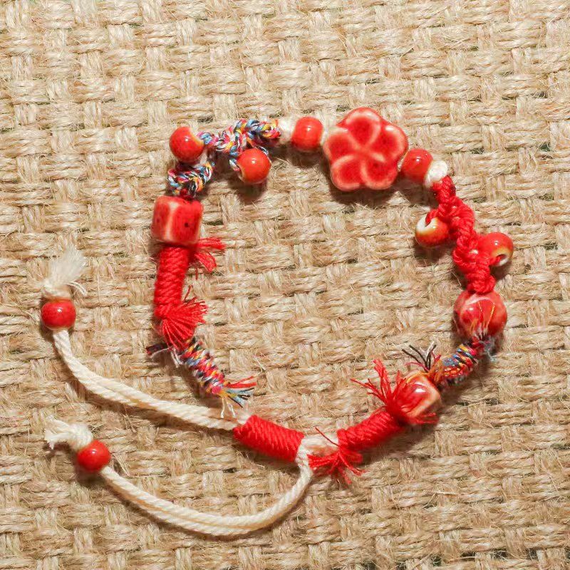 Jingdezhen Carrot Garden Ceramic Cord Bracelet