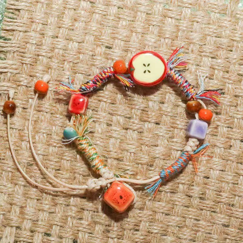 Jingdezhen Carrot Garden Ceramic Cord Bracelet